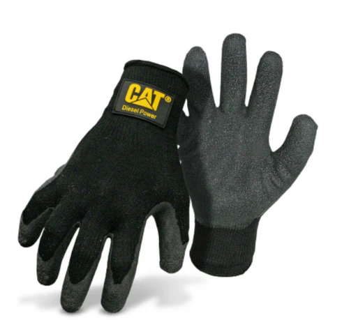 Svart latexpalmläderhandske