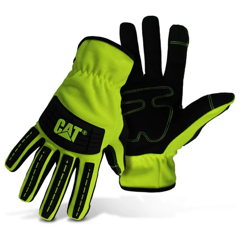 Touchscreenhögstudsarbetshandskinn Hi-Vis/svart