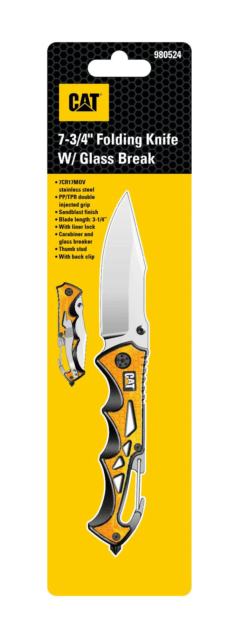 7" 3/4 fickkniv med glasbrytare
