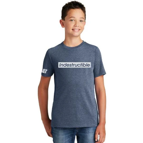 Obönhörlig ungdomst-shirt, blå frost
