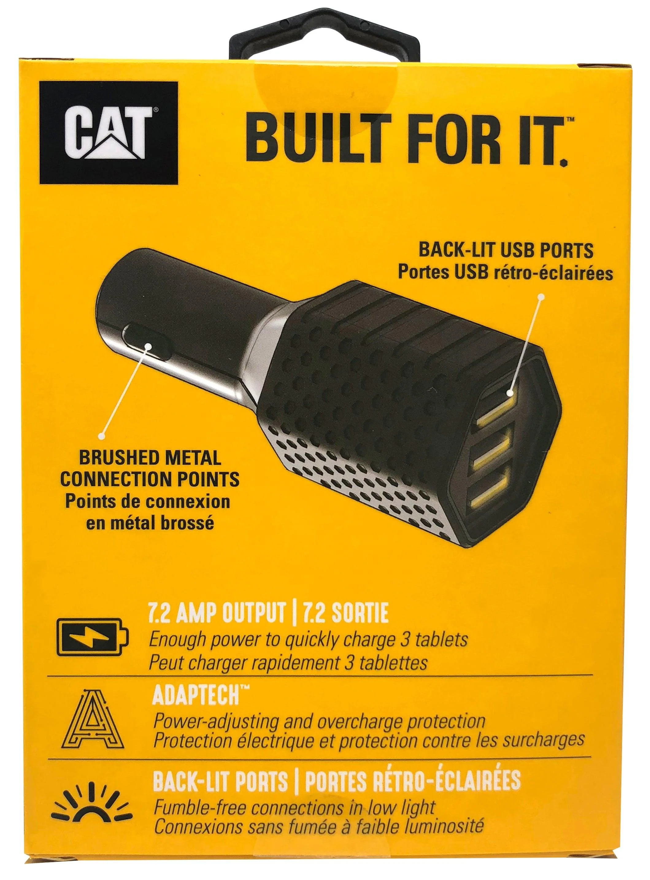 Tredubbel USB DC-biladapter