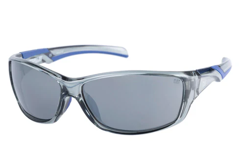 Grader solglasögon Gloss Grey med silver glimt-lins