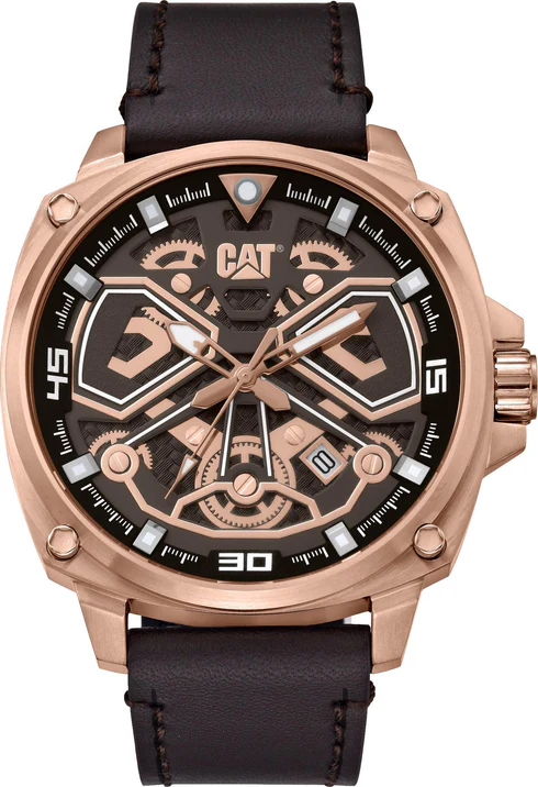 Tokyo Watch Rose Goldsikte med läderband