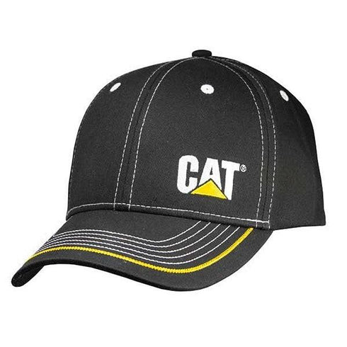 Kontraststickad hatt med sidlogotyp