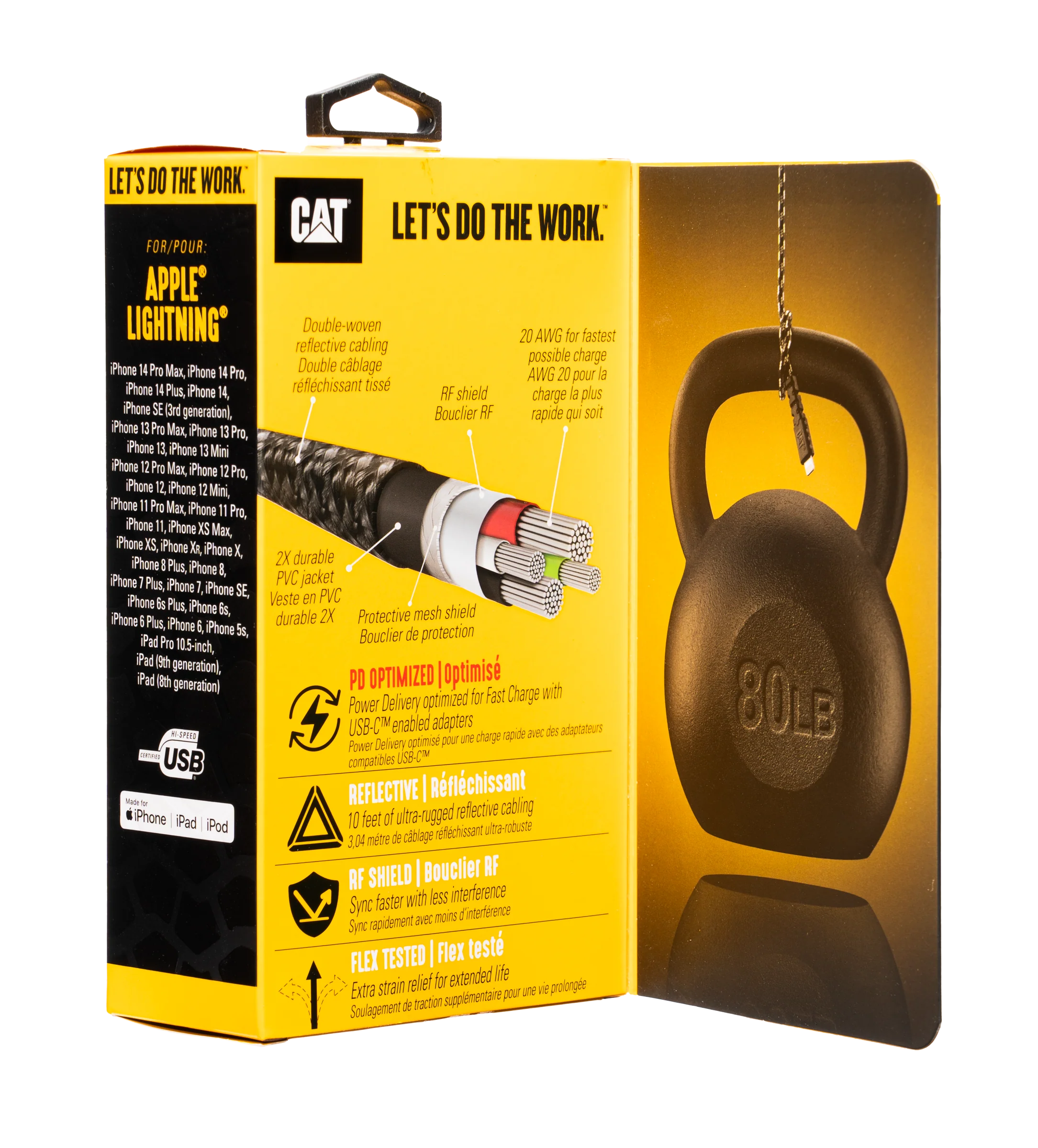 CAT® certifierad Lightning® till USB-C Power Delivery