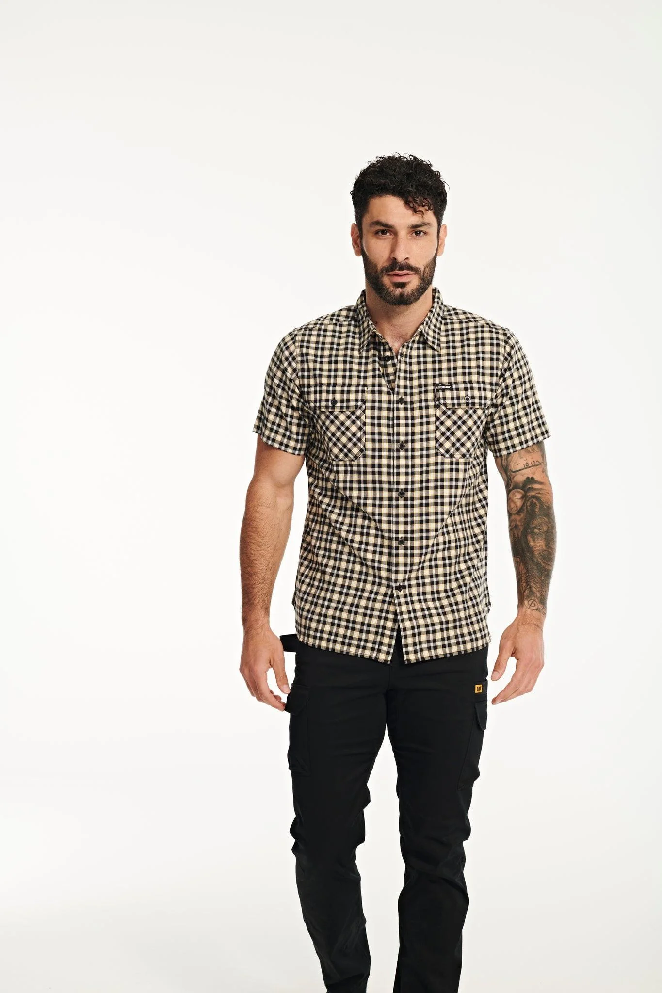 Plaid S/S-arbetsskjorta