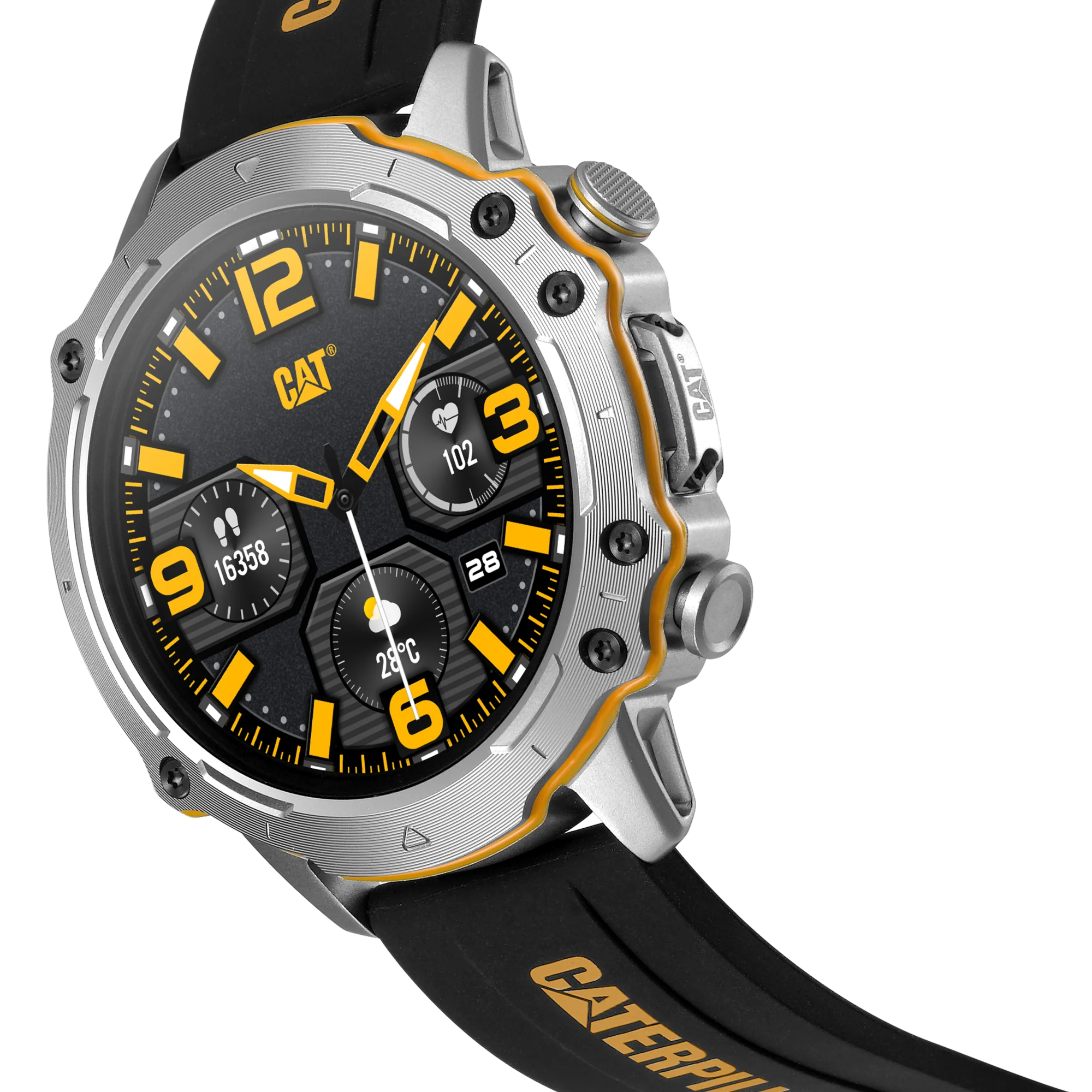 Smartklock Svart visare med siliconband